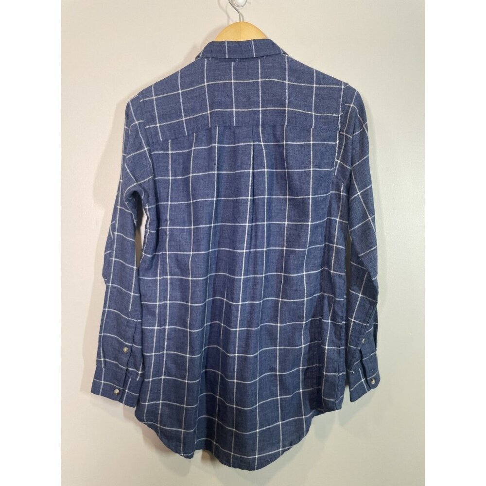 Toad&Co Cairn LS Shirt Women's Size S Blue Plaid Button-Up Long Sleeve Collared - Picture 7 of 10